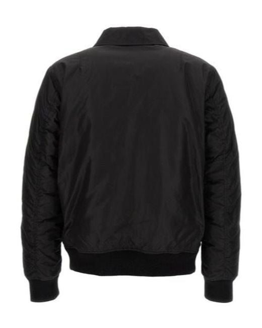 Saint Laurent Black Zip-Up Bomber Jacket for men