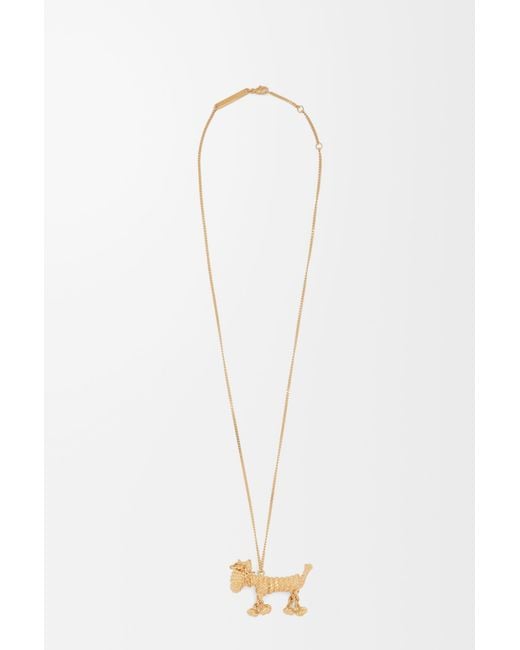 Loewe White Sausage Dog Necklace