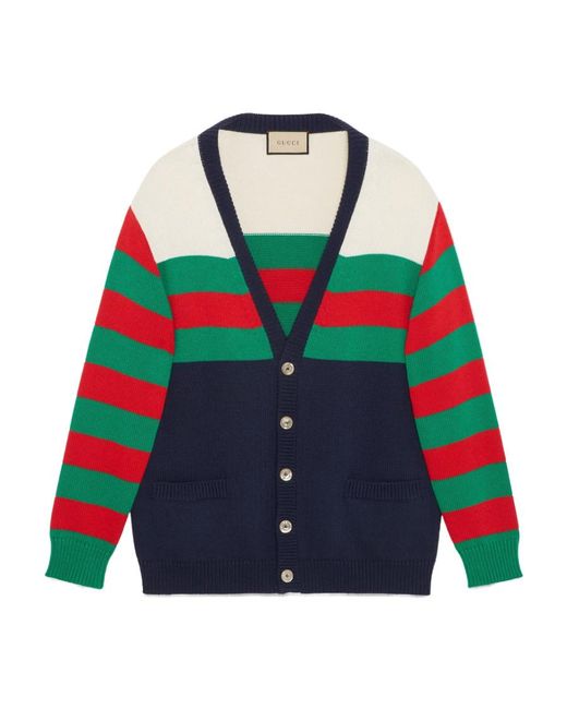GUCCI カーディガン GUCCI Metallic jacquard-knit cotton-blend cardigan | NET-A-PORTER