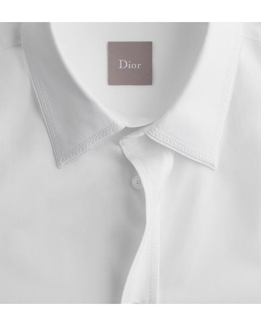 Dior White Shirt With Moulures Embroideries for men