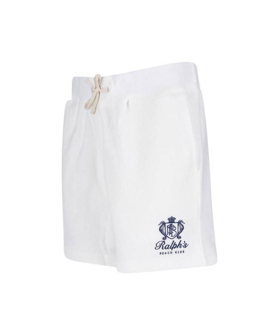 Polo Ralph Lauren White Ralphs Beach Club Shorts for men