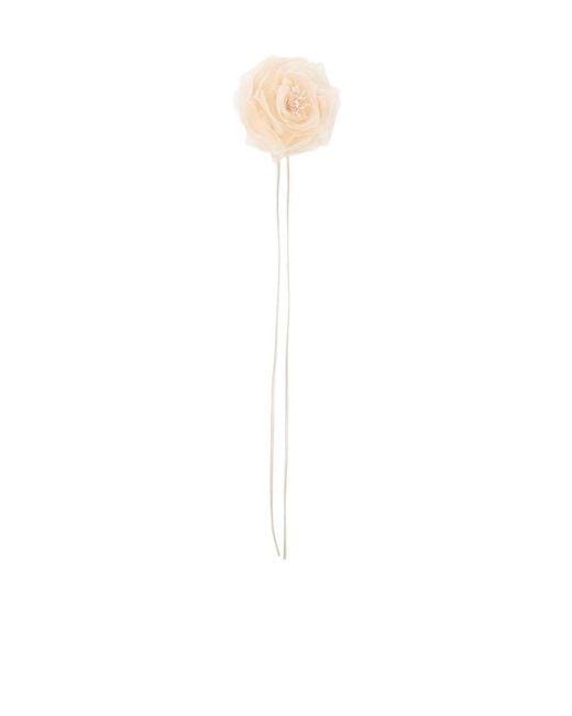Max Mara White Mxario Brooch