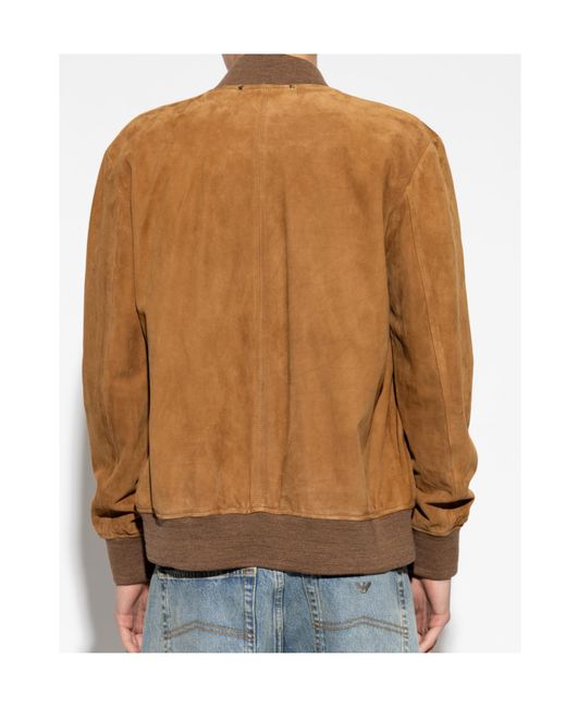Paul Smith Brown Zip-Up Long-Sleeved Bomber Jacket for men