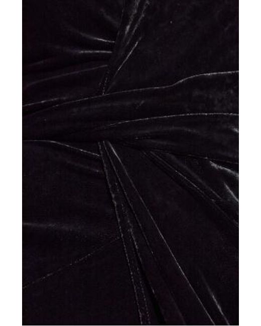 Rick Owens Black Velvet Midi Length Dress