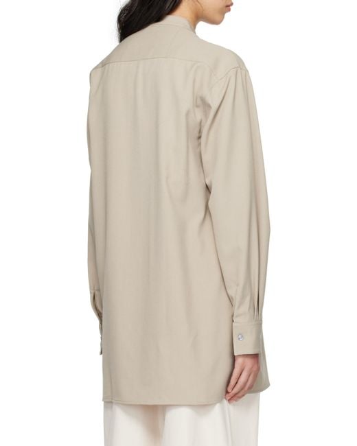 Studio Nicholson Natural Kavali Long-Sleeve Shirt