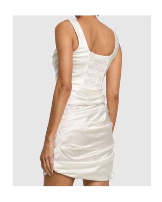 GIUSEPPE DI MORABITO Natural Pendulous Mini Dress