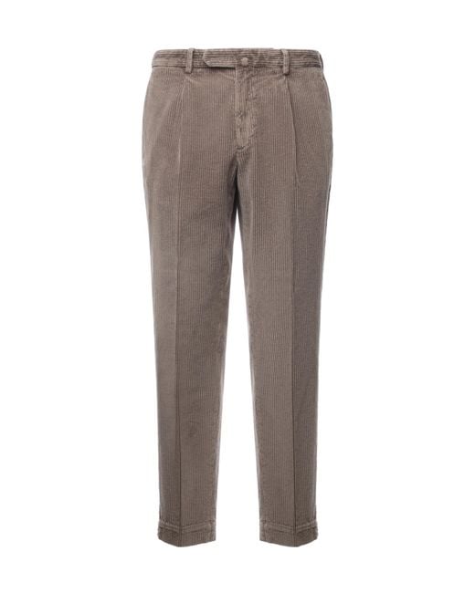 Biagio Santaniello Gray Corduroy Pants for men