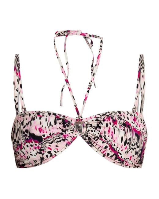 Isabel Marant Red Fayma Cut-Out Swimsuit Top