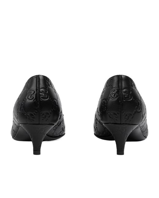 Gucci Black Horsebit Detailed Pointed-Toe Pumps