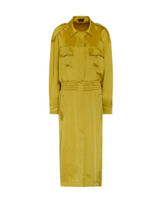 Tom Ford Yellow Double-Sided Elastic Dress