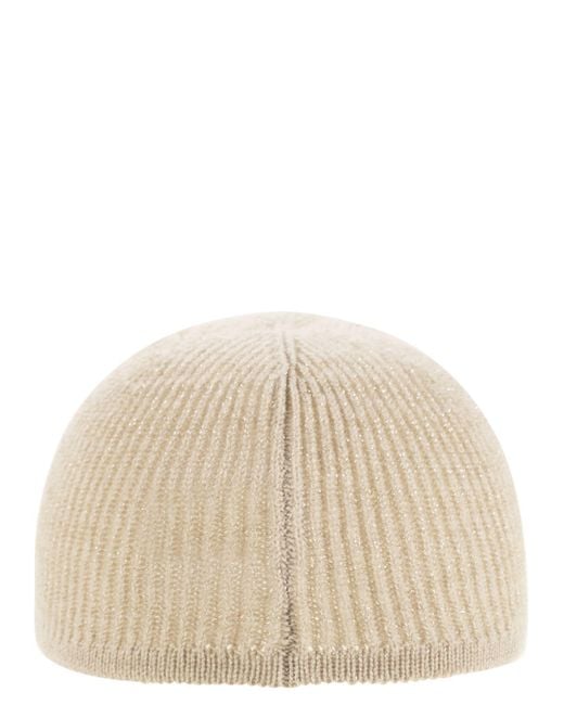 Brunello Cucinelli Natural Knit Baseball Cap