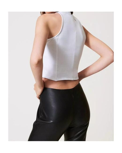 Twinset White Sleeveless Top