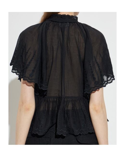 Isabel Marant Black Short-Sleeved Top