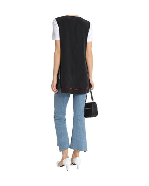 Ganni Black V-Neck Top