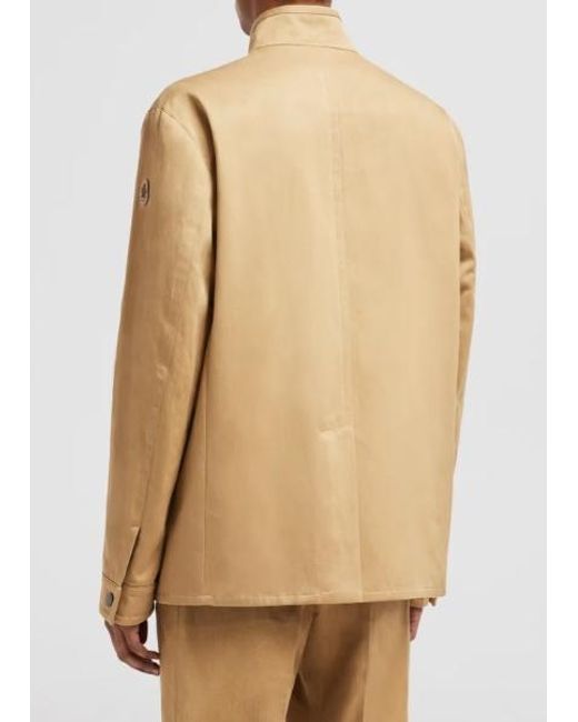 Moncler Natural Jouere Cotton Linen Shirt Jacket for men
