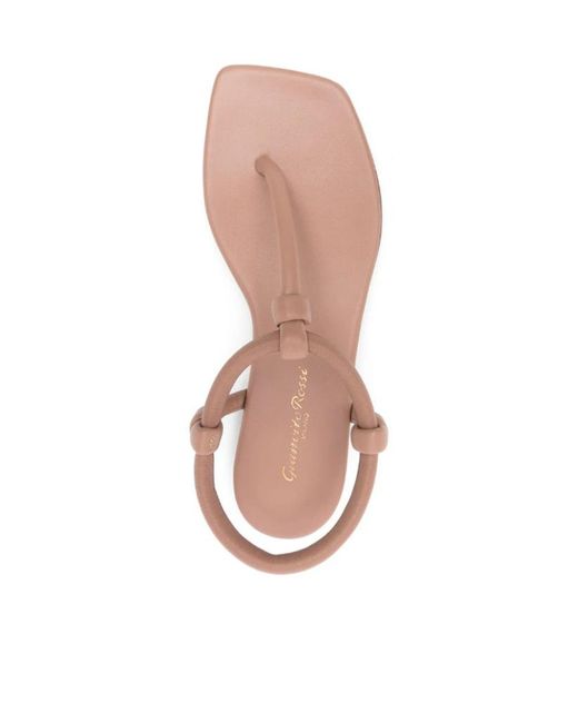 Gianvito Rossi Brown Leather Flip-Flops