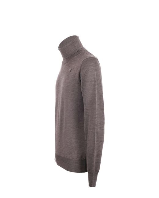 K-Way Brown Henry Turtleneck Pullover for men