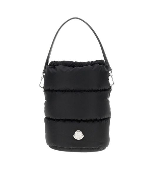 Moncler Black Caradoc Padded Drawstring Bucket Bag