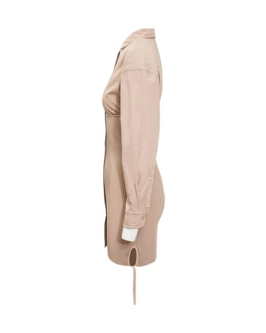 ANDREADAMO Natural Rib Dress