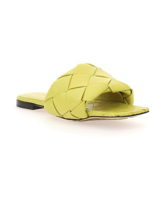 Bottega Veneta Yellow Bv Lido Flat Sandals