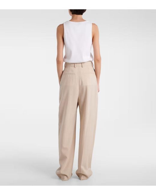 Wardrobe NYC Natural Mid-Rise Straight-Leg Casual Pants