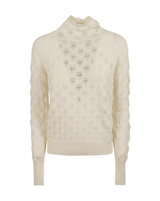 Ermanno Scervino White Long-Sleeved Sweater
