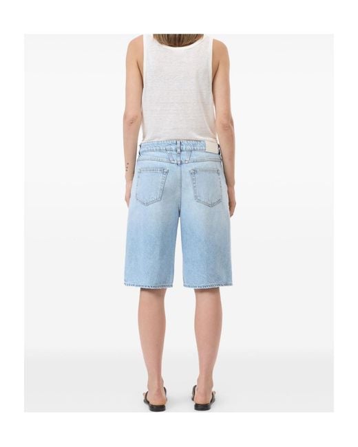 Closed Blue Jenica Patch-Pocket Denim Shorts