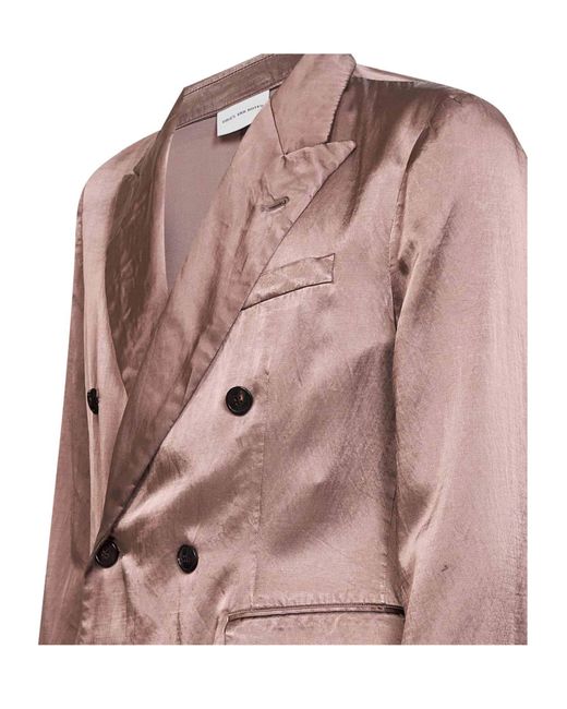 Dries Van Noten Pink Balto Double-Breasted Blazer for men