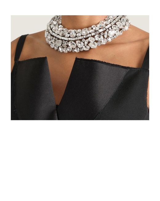 Givenchy Metallic Bold Crystals Torque Necklace