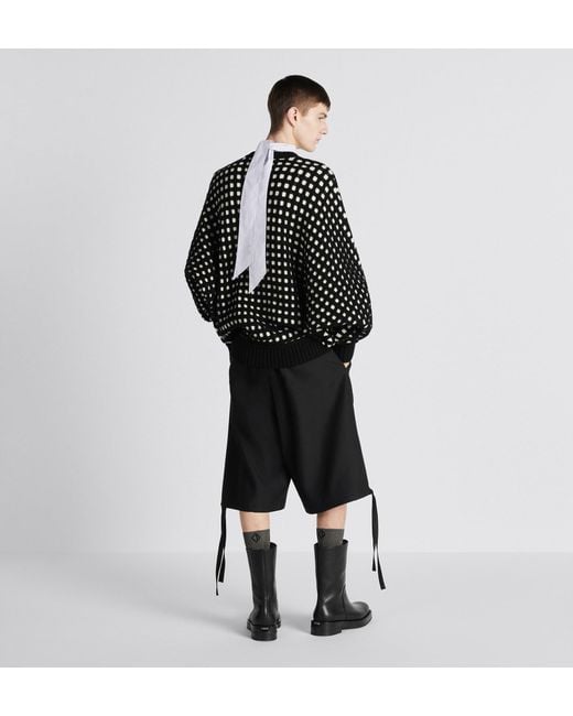 Dior Black Homme Wide-Leg Bermuda Shorts for men