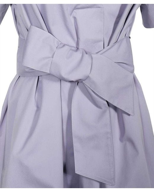 Emporio Armani Purple V-Neck Dress