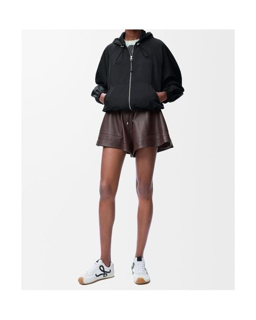 Loewe Black Zip-Up Hooded Jacket