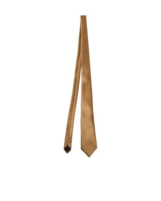 Saint Laurent Metallic Solid Color Ties for men