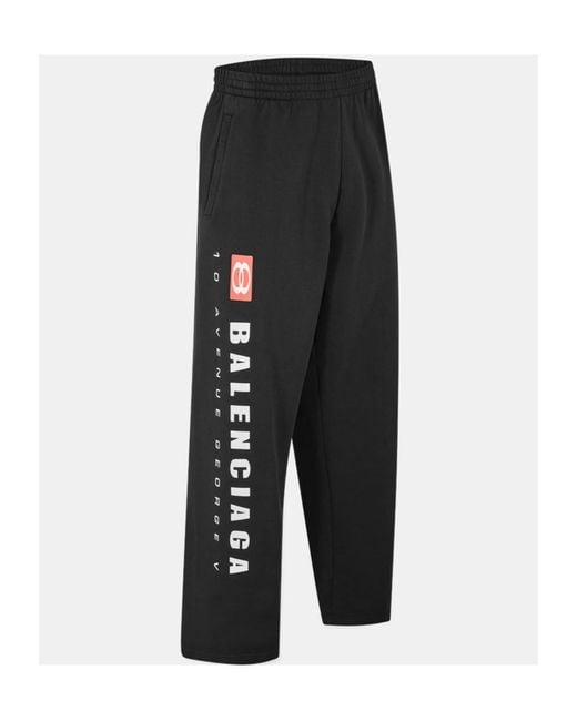 Balenciaga Black Logo Track Pants for men