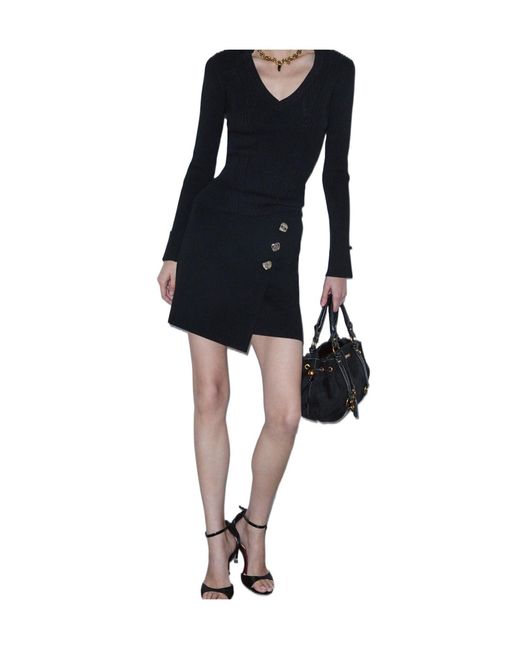 Liu Jo Black Knit Mini Skirt