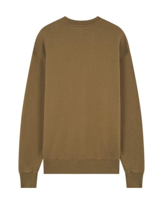 Maison Kitsuné Green Maison Kitsuné Fox Motif Crewneck Sweatshirt for men
