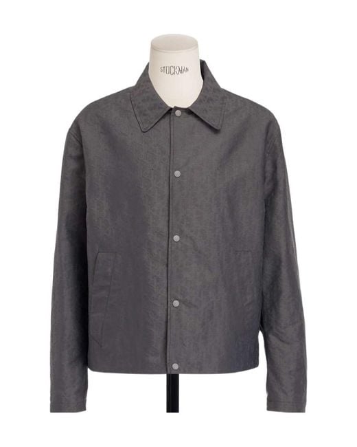 Dior Gray Oblique Blouson Jacket for men