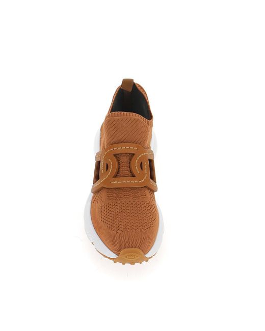 Tod's Brown Chain-Detailed Slip-On Sneakers