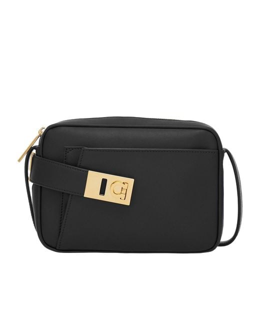 Ferragamo Black Logo Shoulder Bag