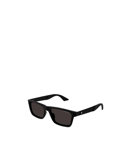 Montblanc Black Eyewear Rectangle Frame Sunglasses for men