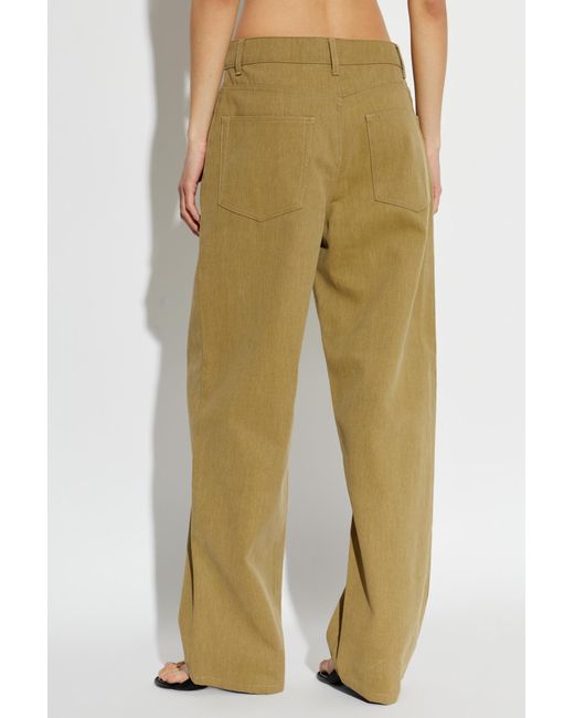 Rohe Green Wide-Leg Five-Pocket Pants