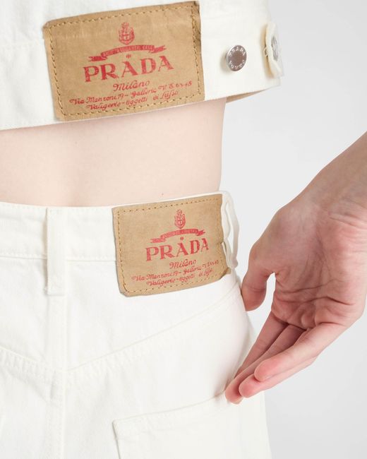 Prada White Wide-Leg Denim Jeans