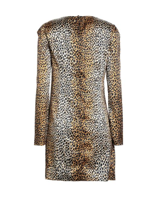 Dolce & Gabbana Natural Leopard-Print Long-Sleeve Dress