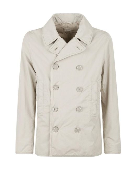 Aspesi Natural Double-Breasted Straight-Hem Jacket for men