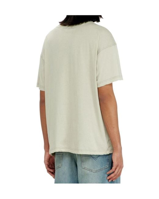 DIESEL White Phoenix-Print Cotton T-Shirt for men