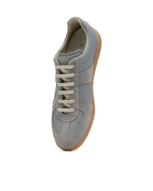 Maison Margiela Gray Replica Lace-Up Sneakers