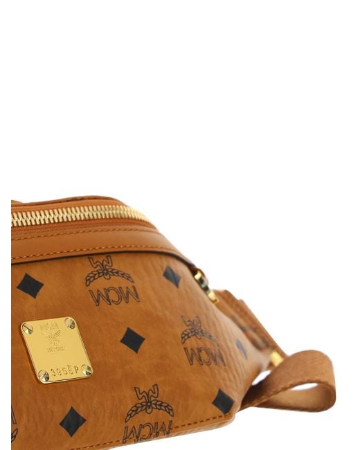 MCM Brown Small Visetos Fursten Bag