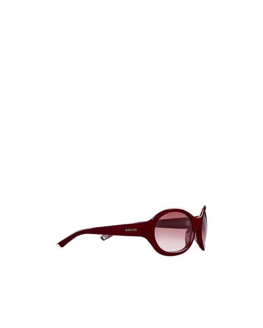 Gucci Pink Eyewear Oval Frame Sunglasses