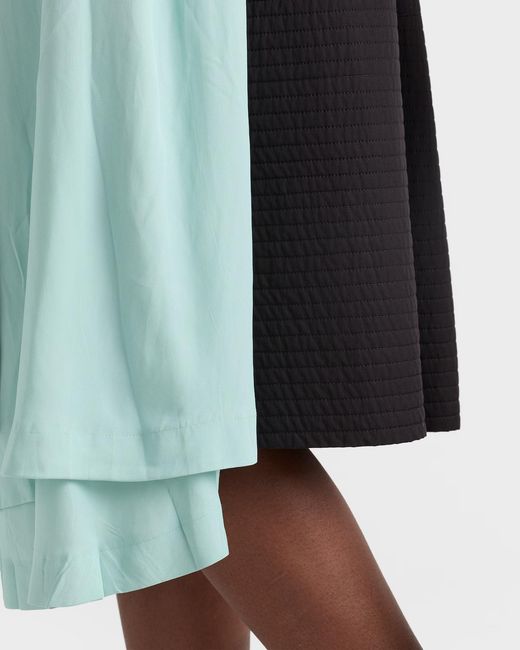 Prada Black Patchwork Midi Skirt