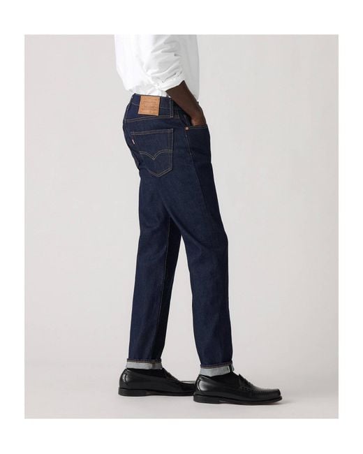 Levi's Blue 502 Taper Selvedge Jeans for men